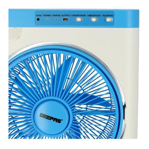 GEEPAS RECHARGEABLE BOX FAN 12INCH