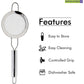 Royalford Stainless Steel Tea Strainer, 6.5 CM - Premium Fine Mesh Tea Strainer- Sieve Solution with Non-Slip Handle- Ideal Size for Straining Teas and Cocktails or Sifting Flour Sugar Spices & Herbs