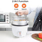 Geepas 1L Automatic Rice Cooker GRC4325H| 3 in 1 function, Cook, Steam and Keep Warm| Non-Stick inner pot, Aluminum Steamer| Single Switch| 2 Years Warranty