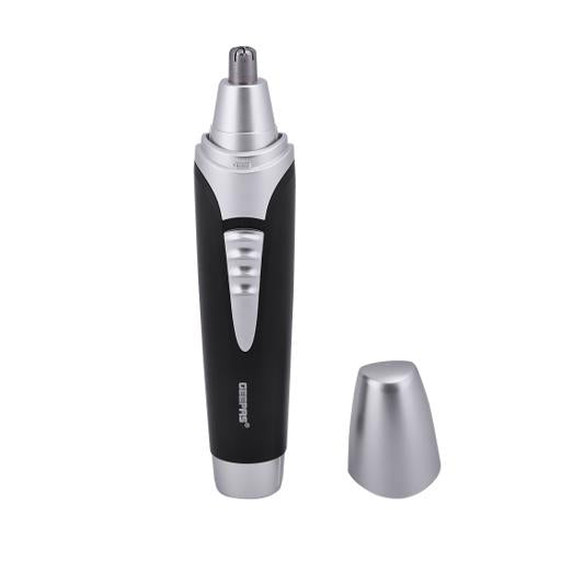 Geepas GNT8651 Nose & Ear Trimmer - Professional 2 in 1 Eyebrow & Facial Hair Trimmer for Men |Cleaning Brush - Electric Nostril Nasal Hair Painless Clipper