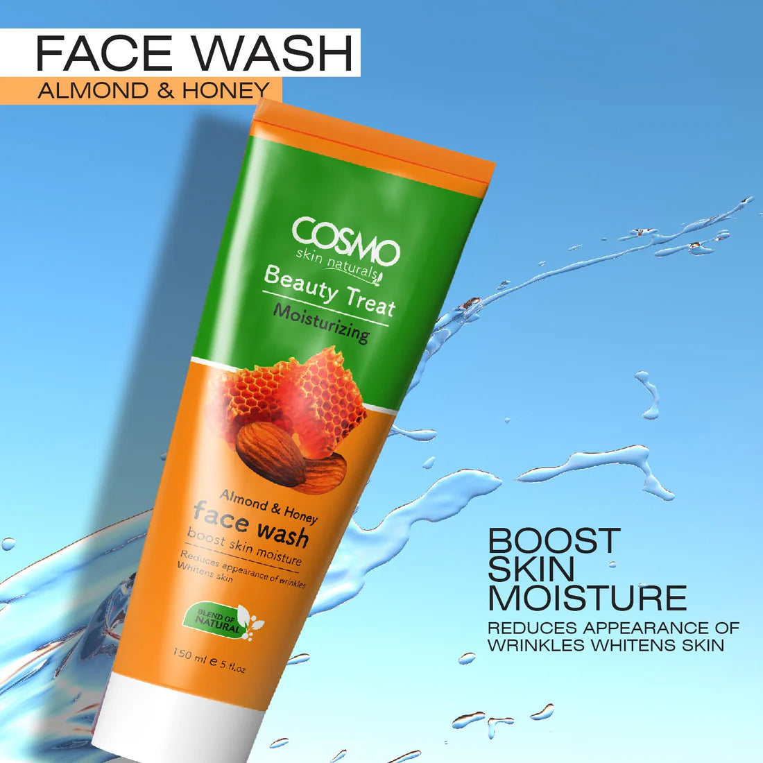 COSMO FACEWASH ALMOND 150ML