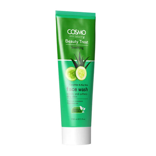 COSMO BEAUTY TREAT SOOTHING - CUCUMBER & ALOE VERA FACE WASH 150ML