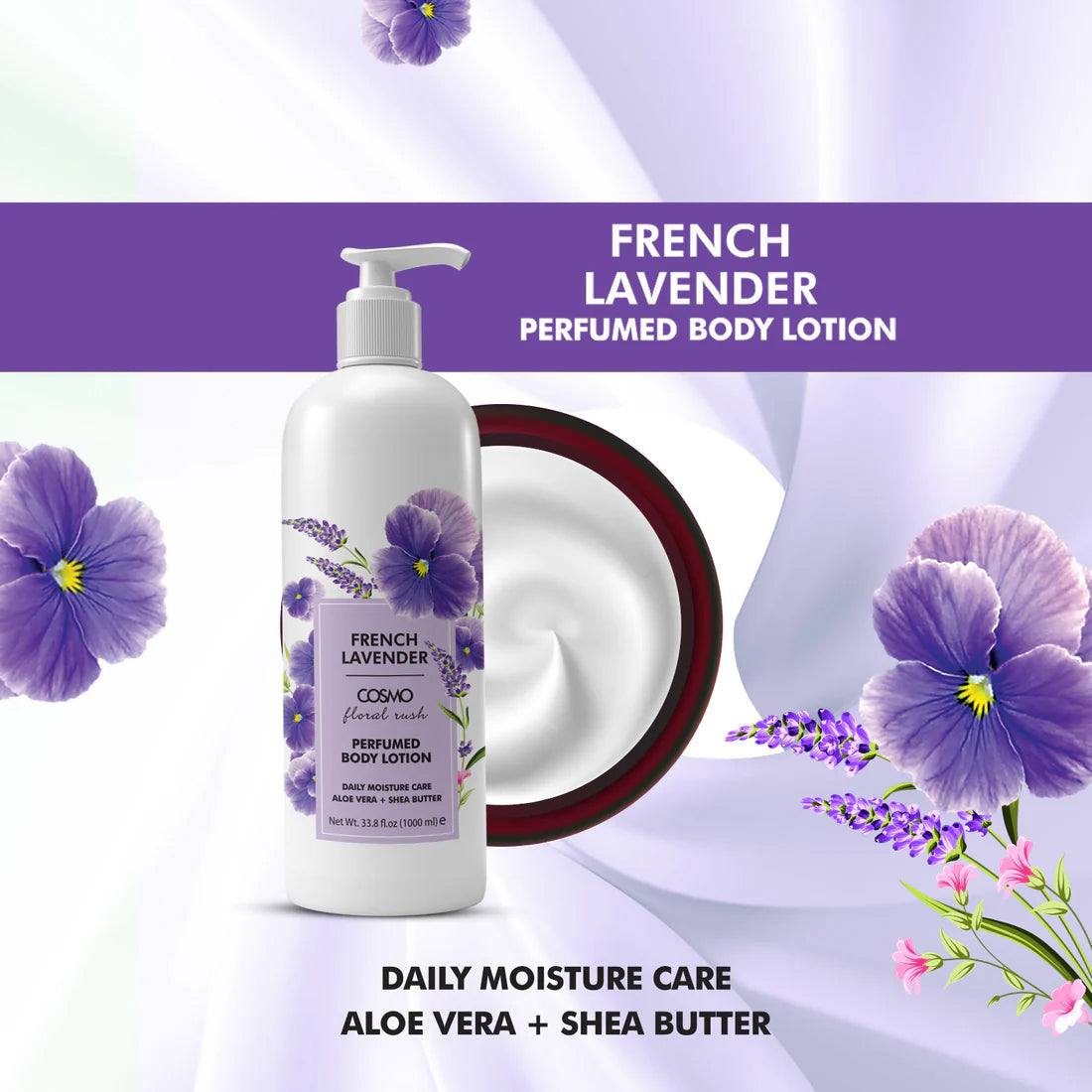 COSMO FRENCH LAVENDER PERFUMED BODY LOTION 1000ML