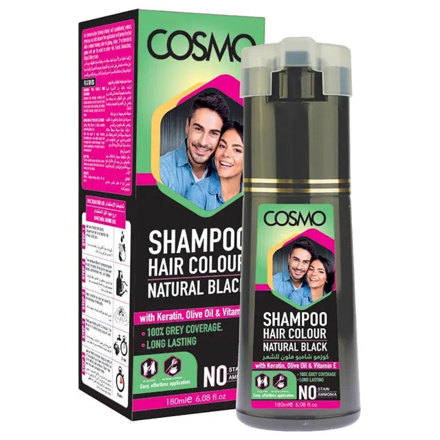 Cosmo - Shampoo Hair Colour Black 180ml