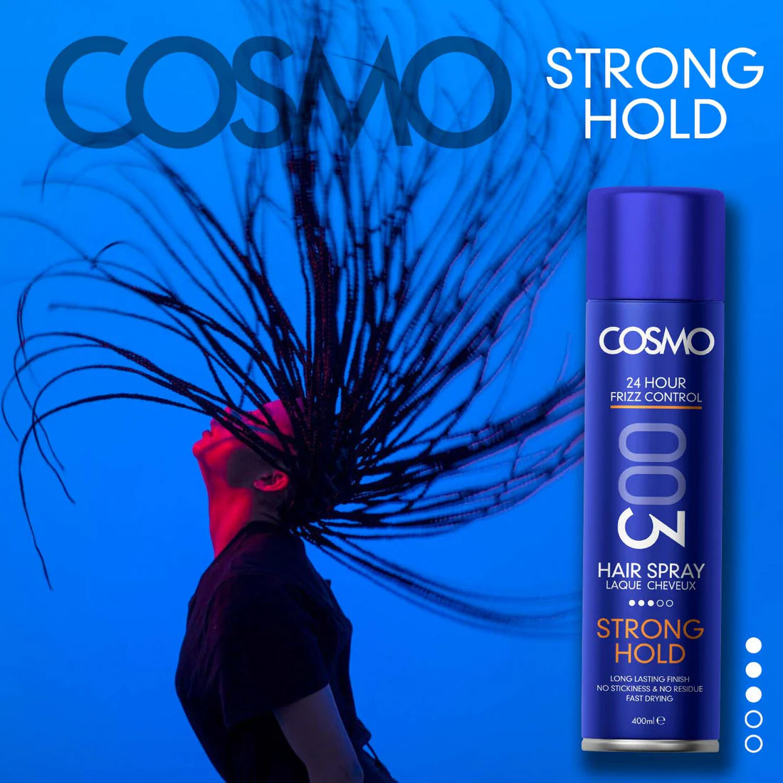 COSMO STRONG HOLD HAIR SPRAY 400ML