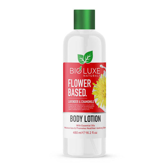 Bioluxe Naturals Flower Based Body Lotion 480ml, Lavender & Chamomile, Moisturizes and Promotes Healthier-looking Skin