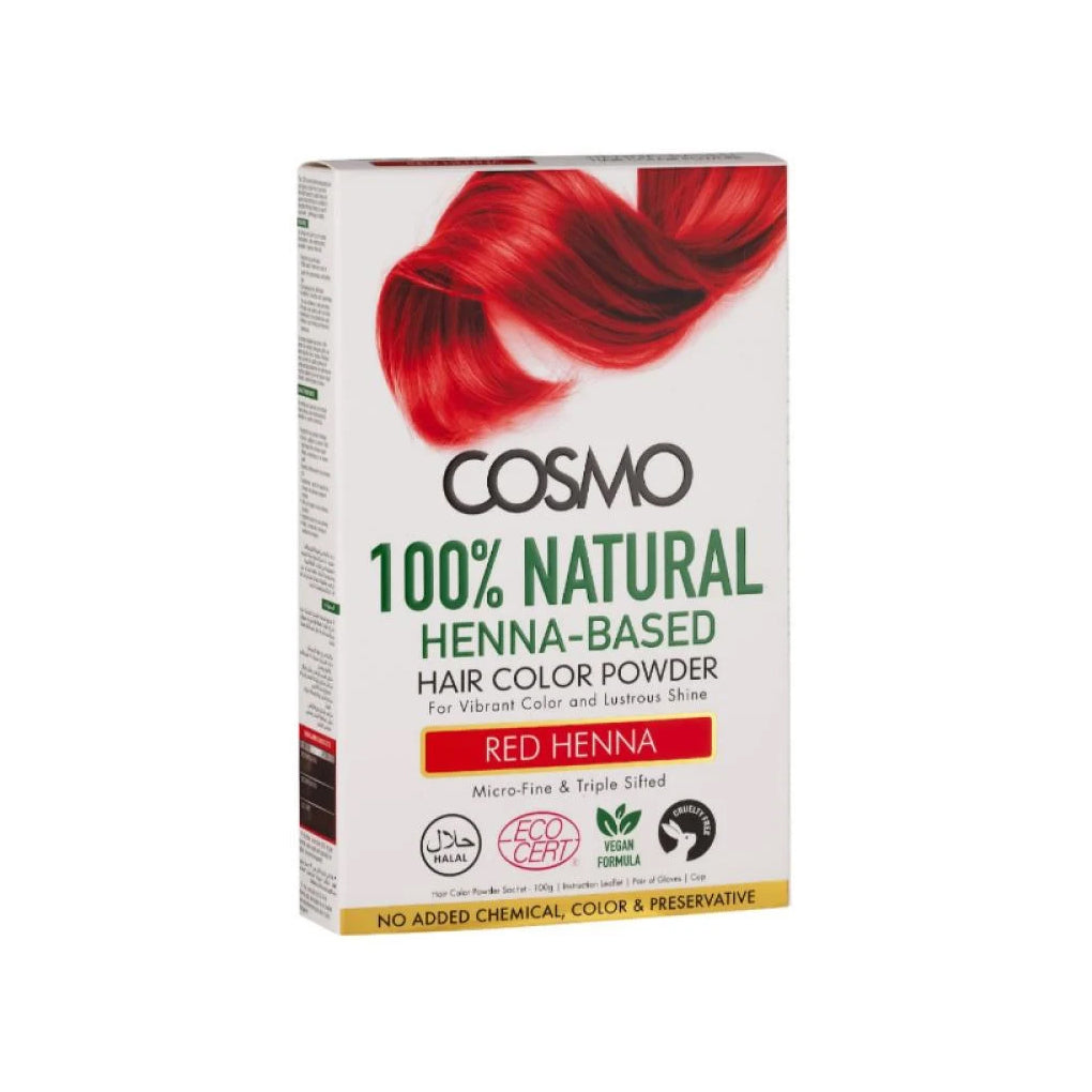 Cosmo 100% natural henna powder, red henna