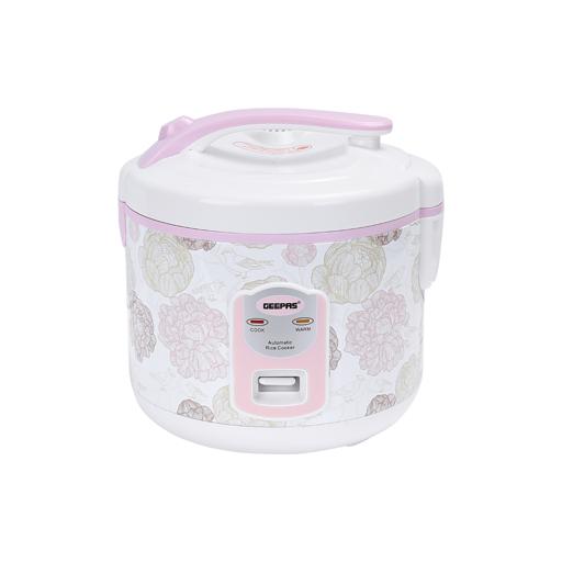 Geepas 1.5 L Electric Rice Cooker 500W - Non-Stick Inner Pot |Cook/Steam/Keep Warm | Make Rice & Steam Healthy Food & Vegetables | 2 Years Warranty