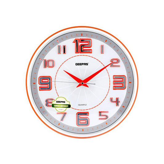 Geepas GWC4813 Wall Clock with 3Dhour Numbers