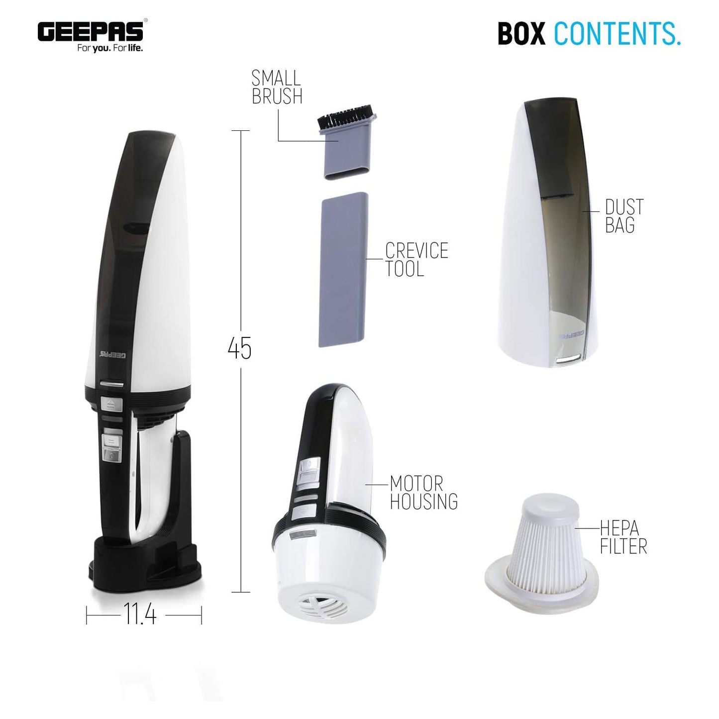GEEPAS HANDHELD VACUUM CLEANER