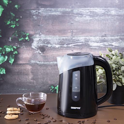 Electric Kettle - 2200W | Cordless Tea Kettle | Ideal For Coffee, Tea, Milk, Water - Geepas