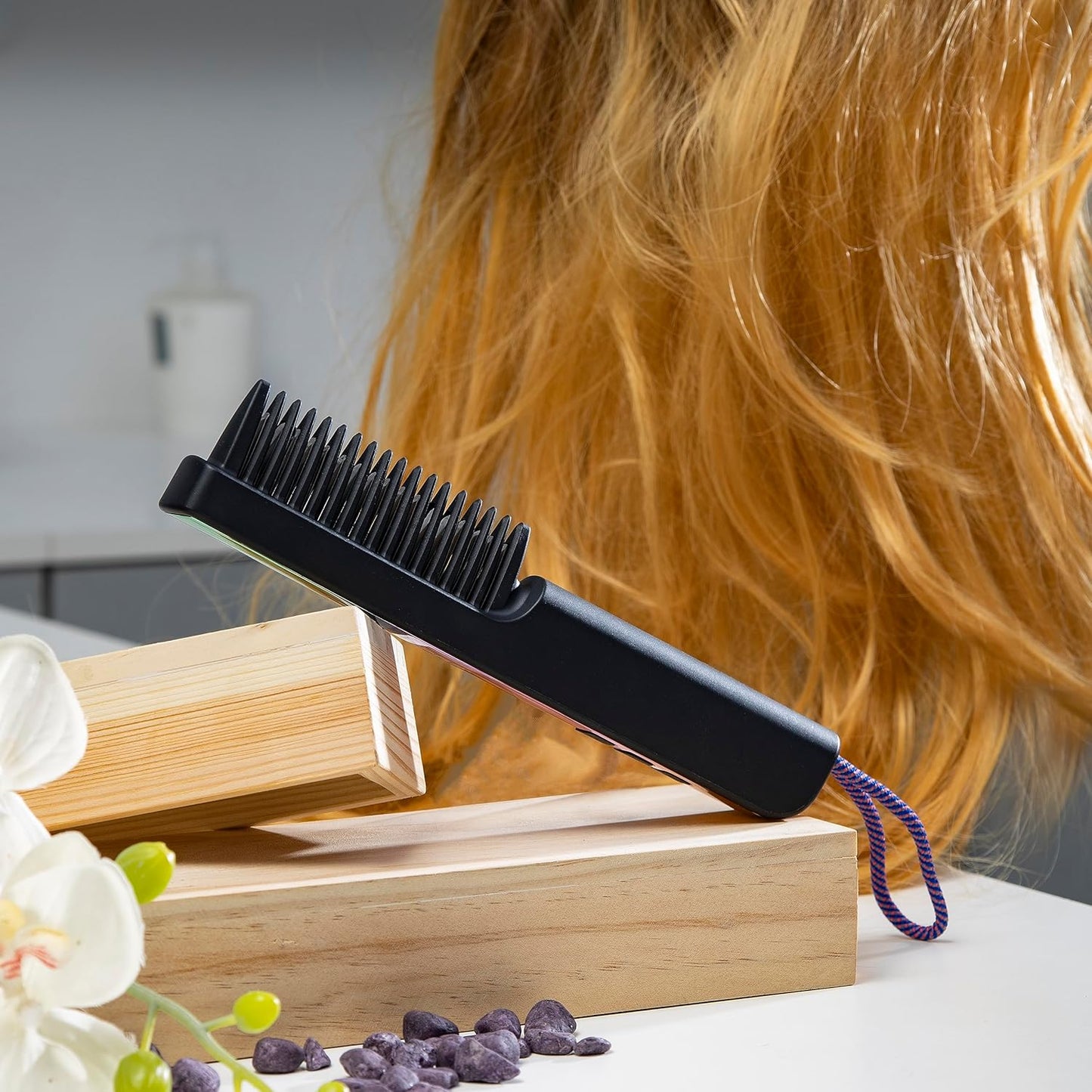 Geepas Rechargeable Hair Brush | Cordless Hair Brush | GHBS86056 | Ceramic Coating Floating Plate