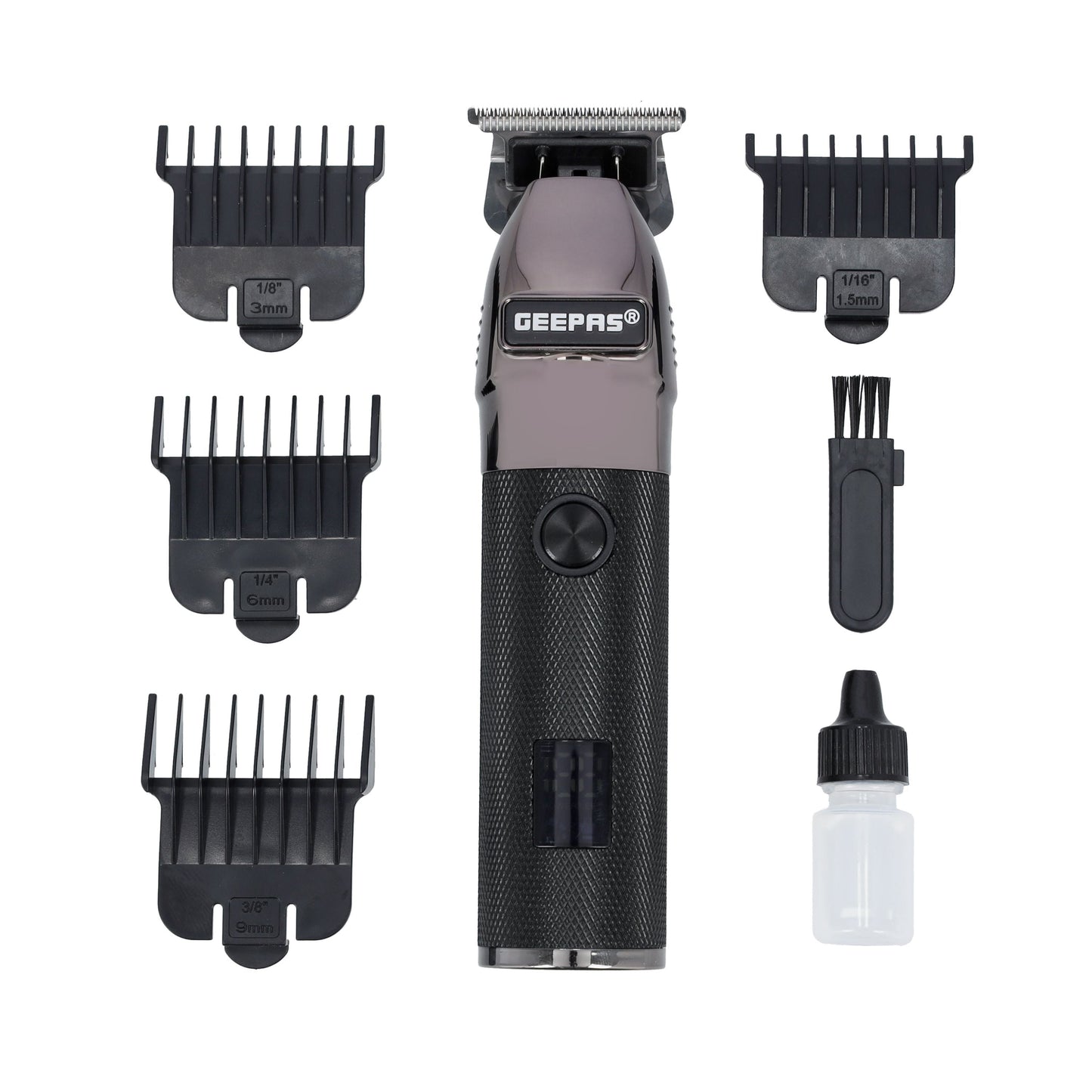 Rechargeable Hair Clipper With LED Display, GTR56028 | Lithium Battery, 120mins Working | Stainless Steel Blades | Travel Lock | USB Charging | 4 Guide Combs