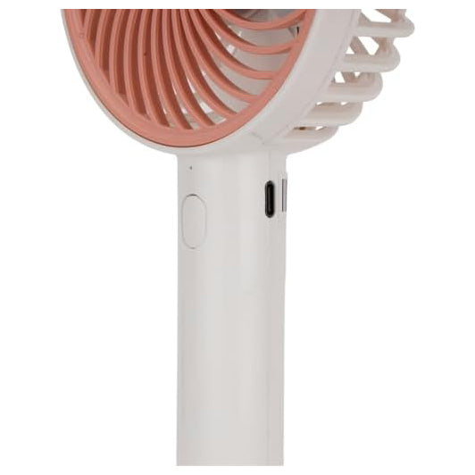 Geepas 4" Handy Fan- GF21206/ 3 Speed Control,6 Hours Long Working Time, Rechargeable for Indoor and Outdoor Use by Women and Men, Makeup Artist, Table Standing Base