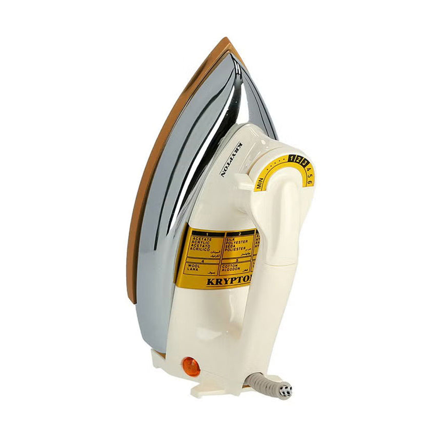 Krypton Automatic Dry Iron With Non-Stick Golden Teflon Soleplate, 1200W, KNDI6032N-A, White