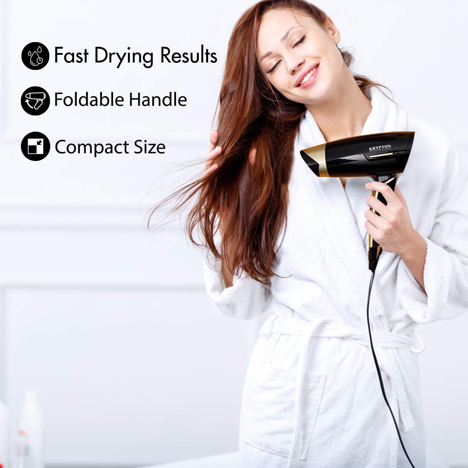 KRYPTON KNH6056N,Krypton Essential Travel Hair Dryer