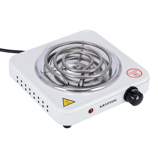Krypton KNHP5309 Single Burner Hot Plate for Flexible Precise Table Top Cooking - Cast Iron Heating Plate - Portable Electric Hob with Temperature Control for Home, Camping & Caravan Cooking