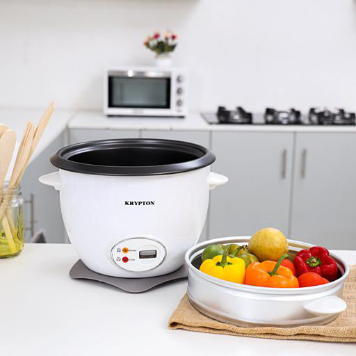 Krypton 700W 1.8 L Rice Cooker With Steamer