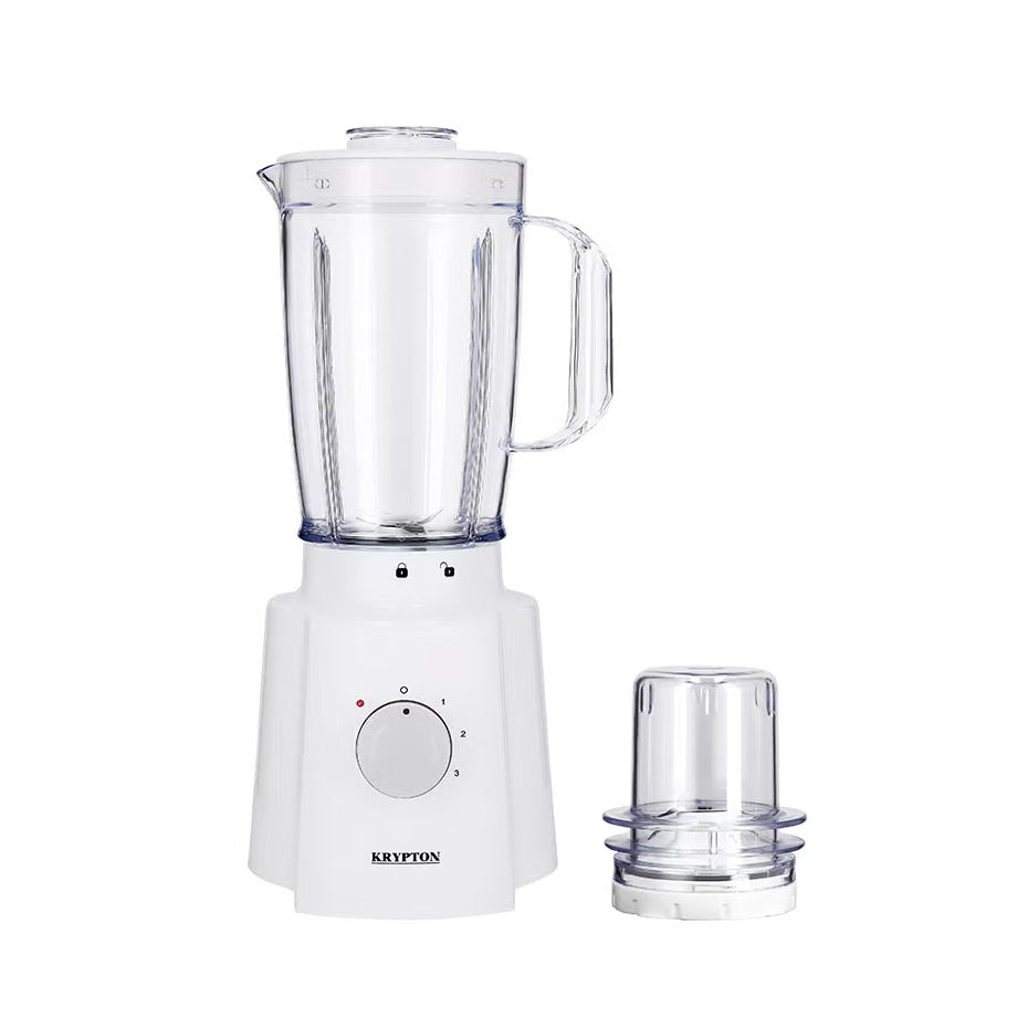 Krypton 2 In 1 Blender With 3 Speed With Pulse Function, Stainless Steel Blade, Safety Interlock 1.6 L 650 W KNB6207N White