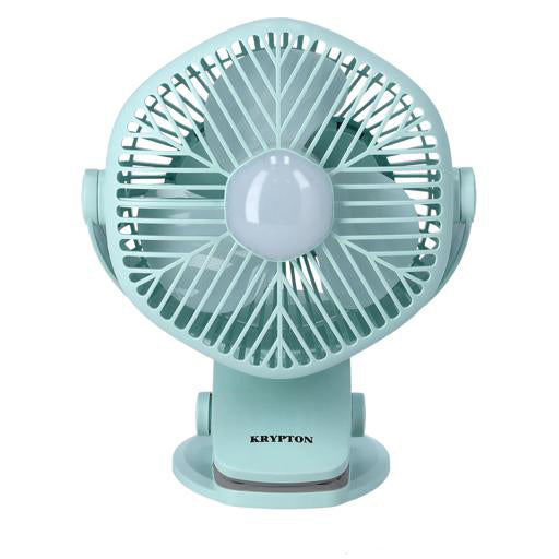 Krypton Rechargeable Mini Table Fan&Led/5Inch/Usb Charging