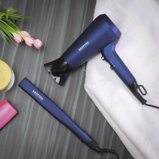 Portable 2 In 1 Hair Dryer & Hair Straightener KNHF5408 Krypton