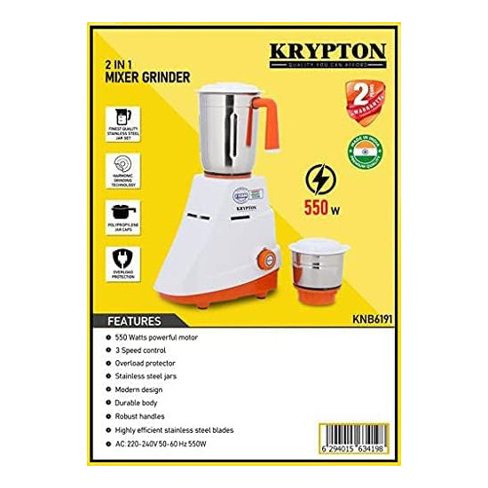 Krypton 550W 2in1 Mixer Grinder KNB6191N