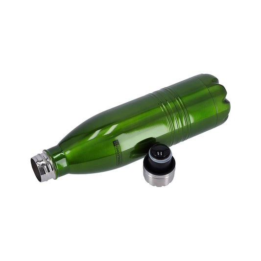 Royalford RF5770GR 750ml Vacuum Bottle - Double Wall Stainless Steel Flask & Water Bottle - Hot & Cold Leak-Resistant Sports Drink Bottle -Vacuum Insulation Bottle