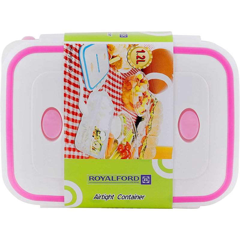 Royalford Air Tight Lunch Box Pink, Multi