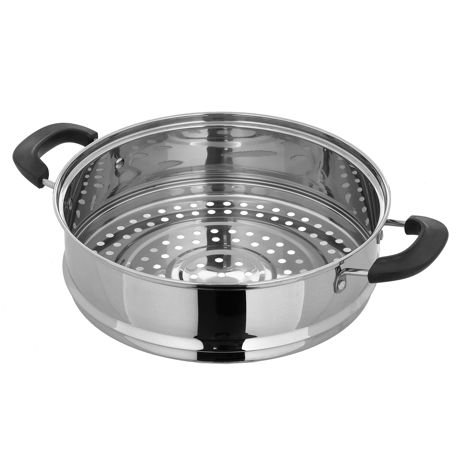 Royalford RF9948 7.3L Double Layer Steamer Pot - Stainless Steel Durable With Cool Touch Handles | Dishwasher Safe | Compatible To All Types Cooking Tops