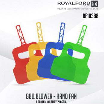 BBQ Blower, Hand Fan Premium Quality Plastic, RF10388 | Compact & Durable Design | Flame Blower for Outdoor Cooking While Camping &Outings | Assorted Colours