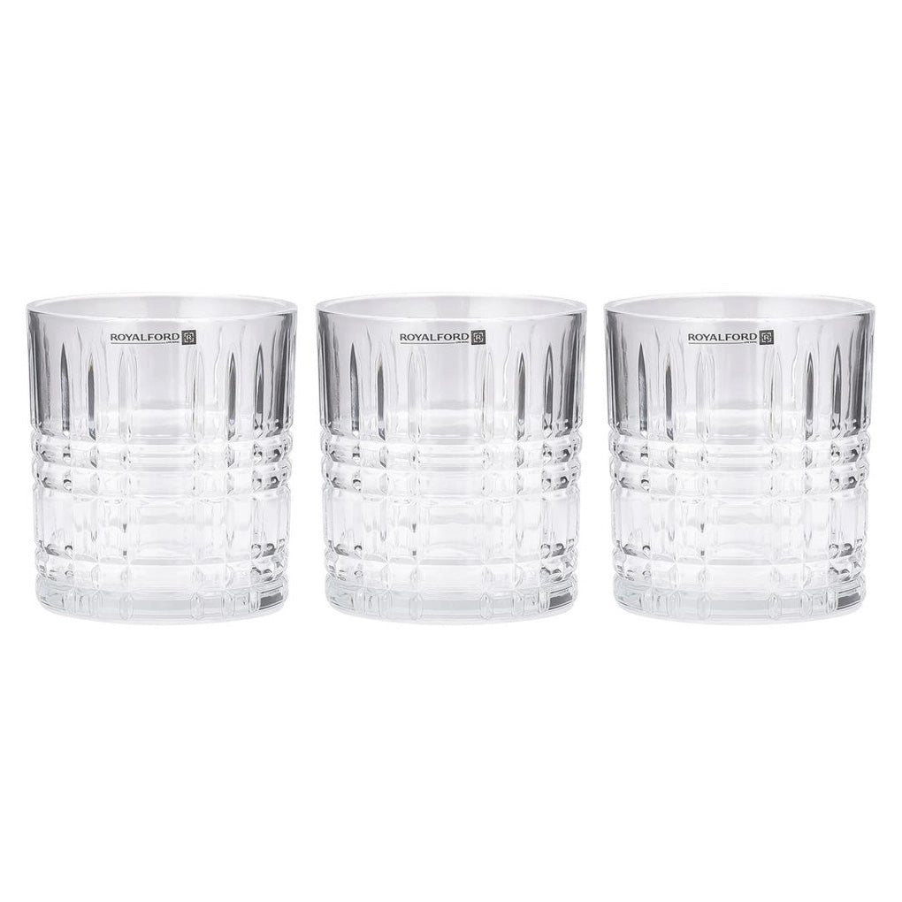 Royalford Transparent Glass Tumbler Set, RF11659 (320 ml, Pack of 3)