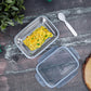 Royalford 850ml Lunch Box RF12187 with Stainless Steel Spoon Plastic Body, Rectangle Tiffin with Lid, 4 Side Locks Food-Grade, BPA-Free, Airtight and Leak proof Containers to Keep Foods Fresh Design