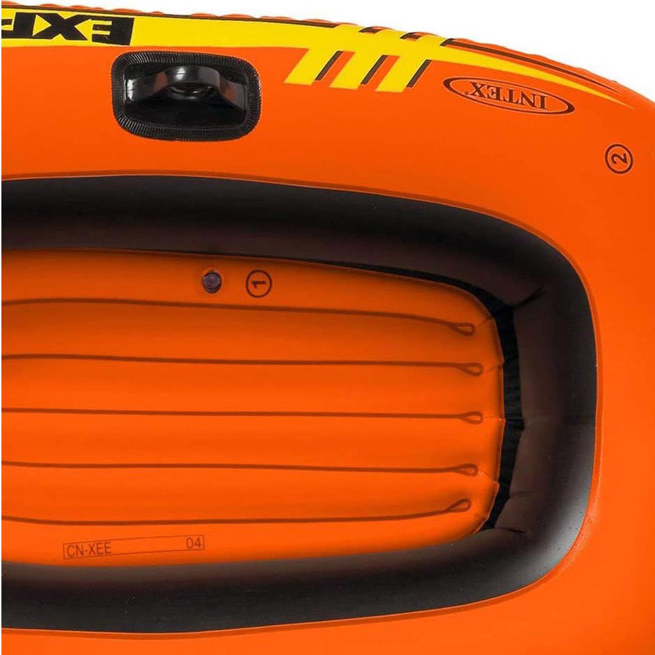 INTEX Explorer Inflatable Boat Series: Dual Air Chambers – Welded Oar Locks – Grab Handles – Bow Rope – Sporty Design