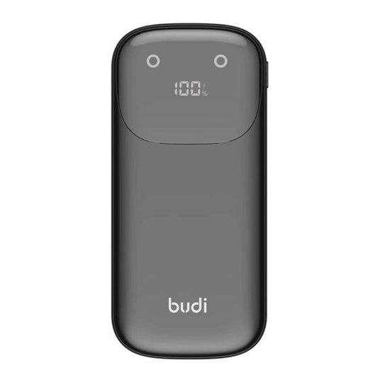 Budi 10,000mAh PD20W 22.5W 4Output w/ Cables Power Bank – Black PB083B1