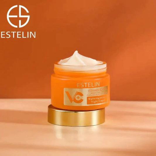 Estelin Vitamin C Plus Hyaluronic Acid Niacinamide Night Cream - 50g