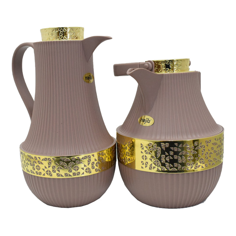 NB4700G COFFEE GOLD 2PCS NAJIB FLASK