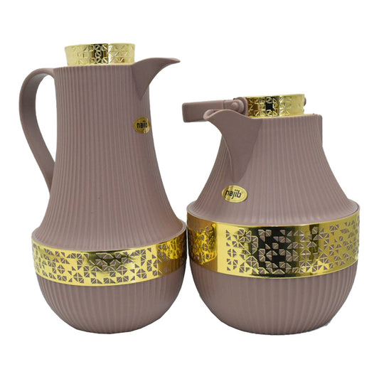 NB4700G COFFEE GOLD 2PCS NAJIB FLASK