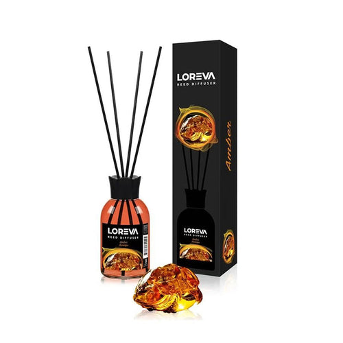 Loreva Reed Diffuser Amber Fragrance Room Freshener 110ml