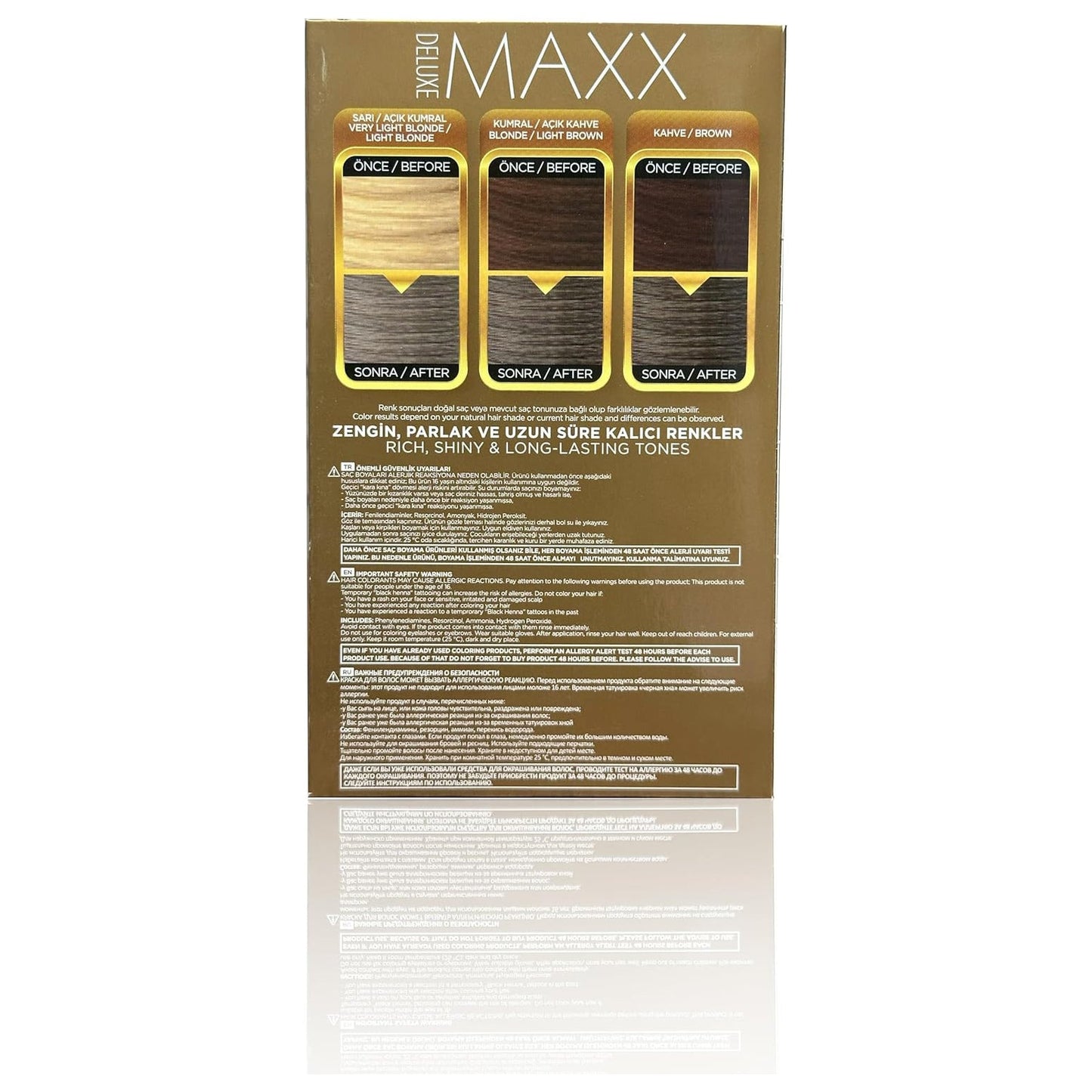 MAXX DELUXE BEAUTY EXPERT HAIR COLOR (KERATIN) 1 BOX (2 X 50 ML) (Diamond Blonde 9.1)