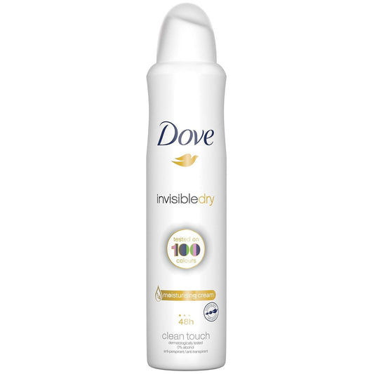 Dove Invisible Dry with ¼ moisturising Cream Anti-perspirant Aerosol Deodorant That Leaves no White Marks 250 ml