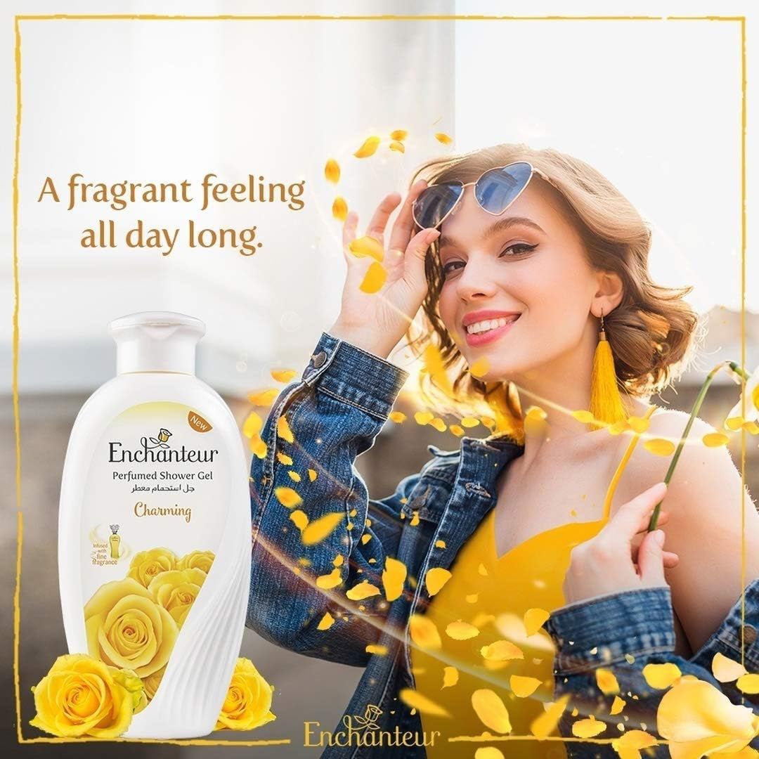 EnchantEUr Charming Shower Gel, Shower Experience With Fine Floral Fragrance, 550 ml
