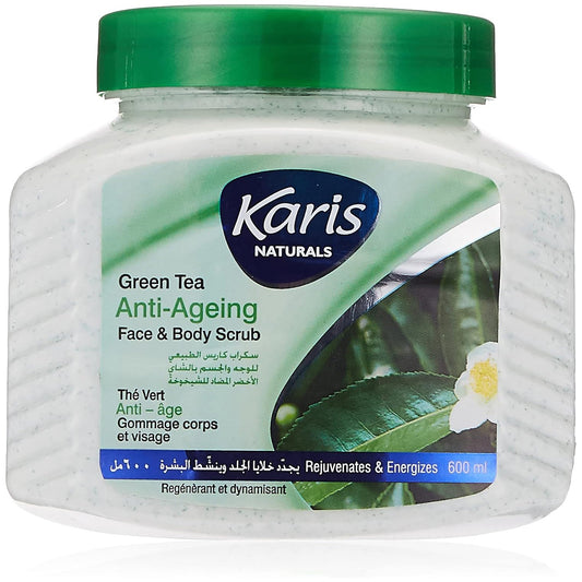 KARIS FACE & BODY SCRUB GREEN TEA 600ML