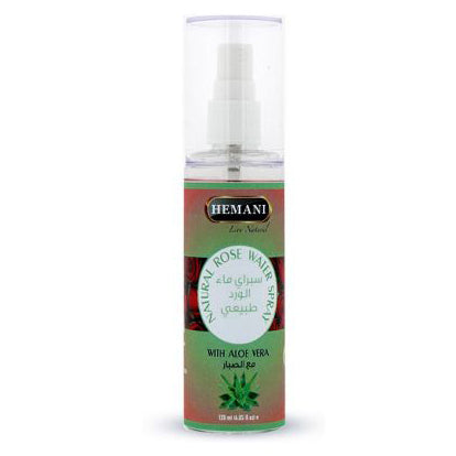 HEMANI ROSE WATER W/ ALOE VERA 120ML