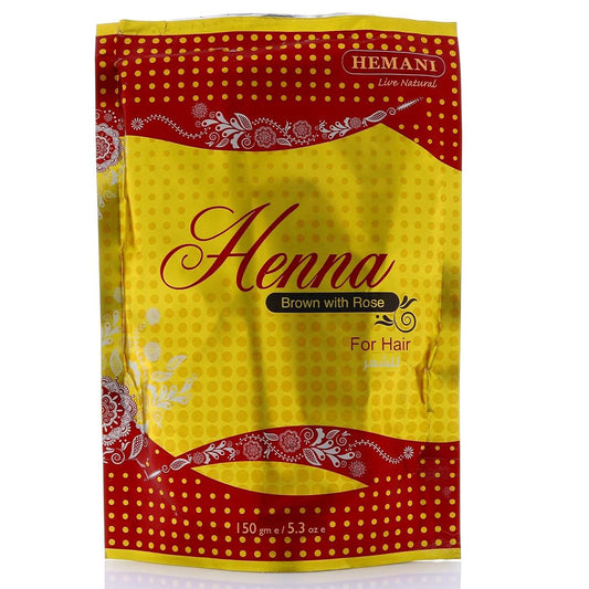 Hemani Henna with Rose for Hair and Hands - Brown