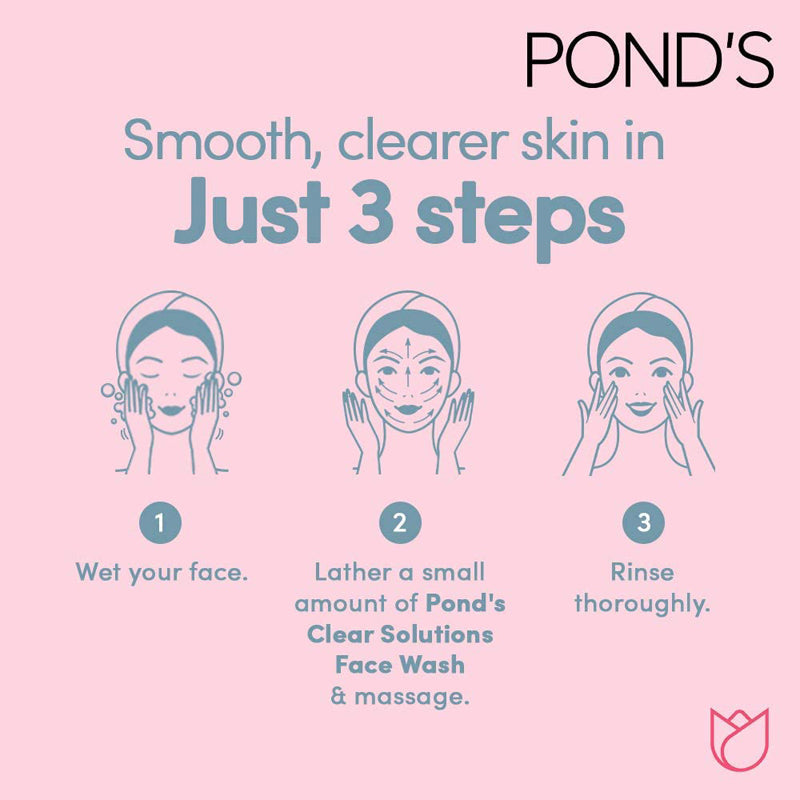 PONDS CLEAR SOLUTIONS FACE WASH 100ML
