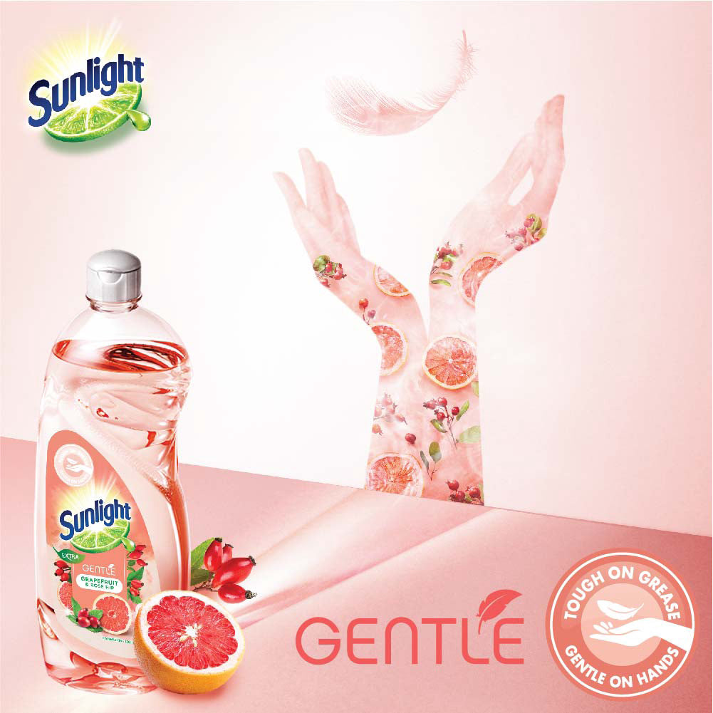 Sunlight Dishwash Liquid Gentle Grapefruit & Rose Hip (800ml)