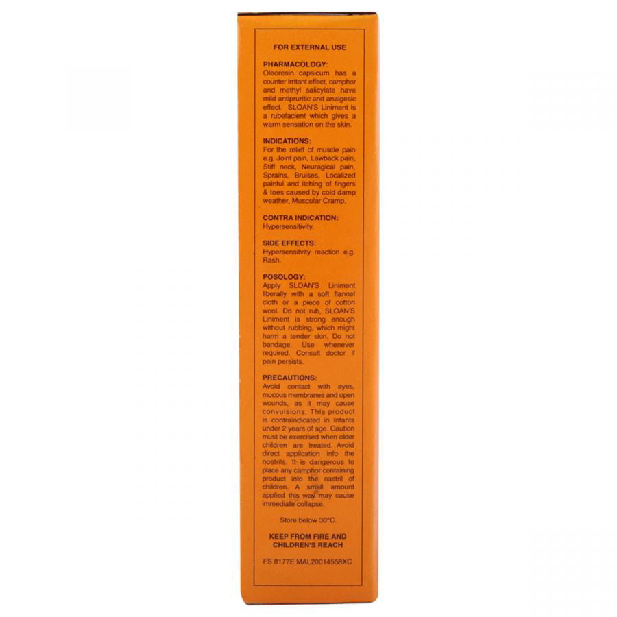 Sloan's Liniment Kills Pain Symptomatic Relief From Pain 70ml