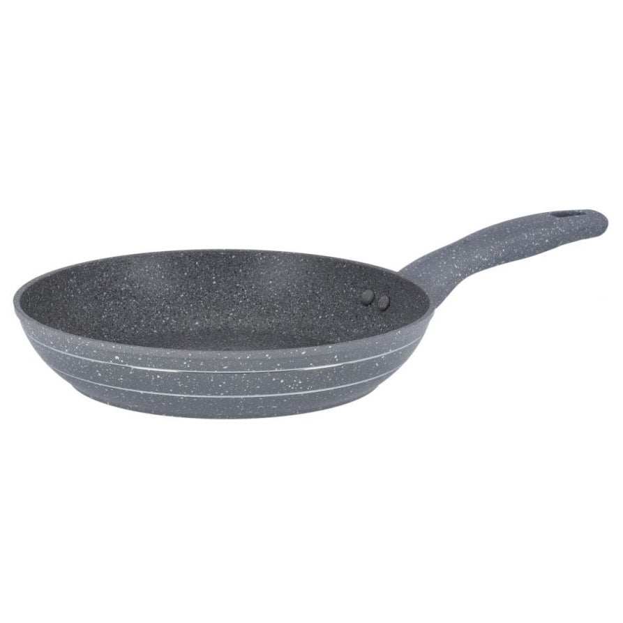 Royalford 24cm Smart Fry Pan with Lid - 5 Layer Granite Non-Stick Coating Pan