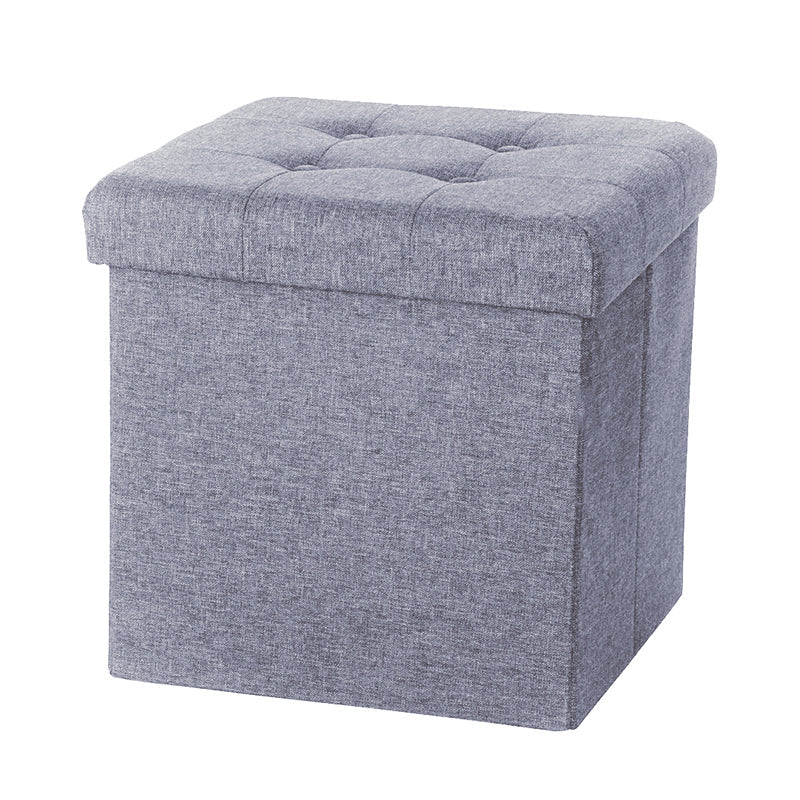 OTTOMAN STORAGE BOX - LIGHT GRAY - 33 * 33 * 33 CM