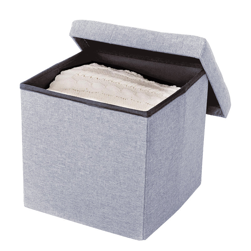 OTTOMAN STORAGE BOX - LIGHT GRAY - 33 * 33 * 33 CM